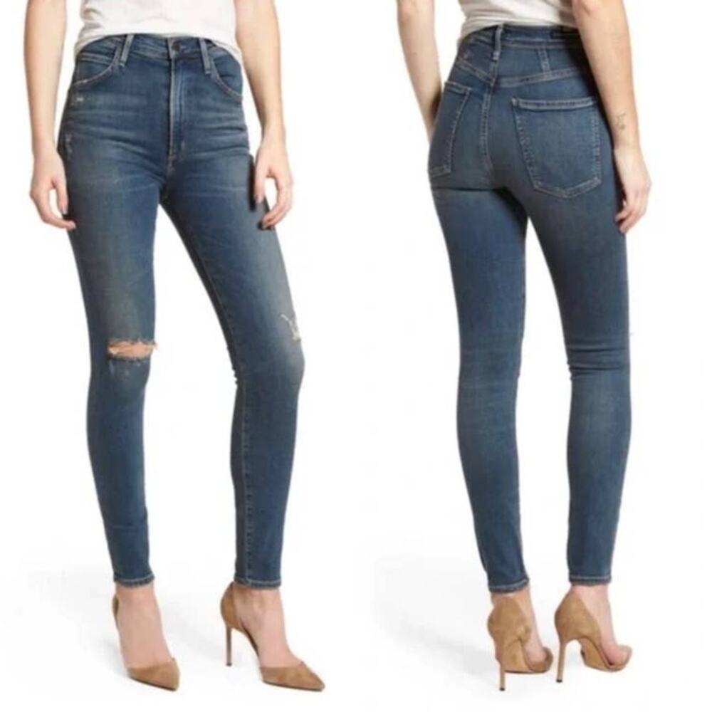 New Citizens of Humanity Chrissy Denim Women Uber High Rise Skinny Jeans Size 27